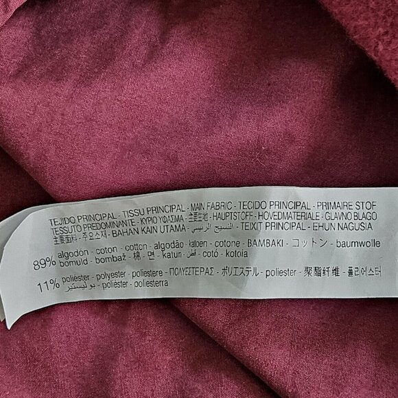 Zara Sweater Dress Womens M Burgundy LS Strech Pleated Back Short Preppy - Picture 10 of 16